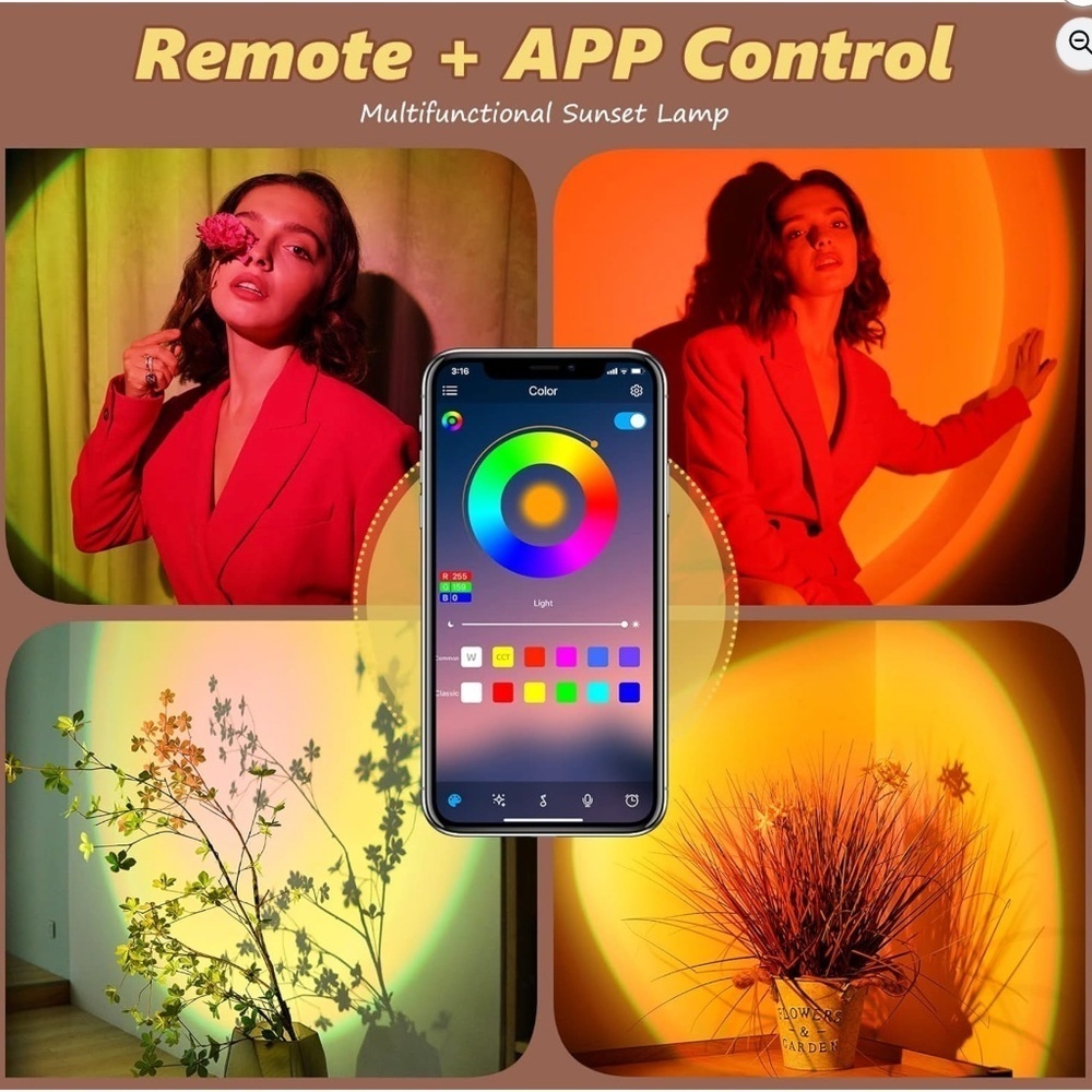 Sunset Lamp Projection with Remote Control - Picture 3 of 10